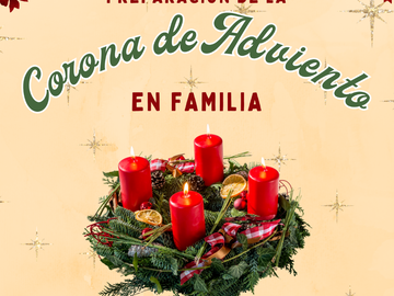 Preparación de la Corona de Adviento en familia