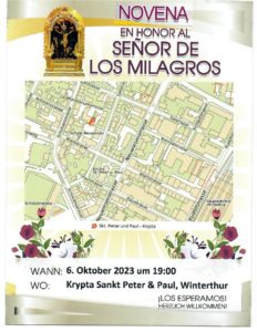 Novena en honor al Señor de los Milagros en Winterthur @ Kripta Winterthur