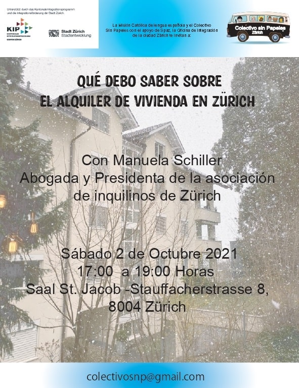 Charla Informativa: Qué debo saber sobre el Alquiler de vivienda en Zürich @ Saal St. Jacob