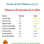 Fiesta de Niños: «Números Premiados de la Rifa»