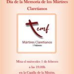 1º de Febrero: Día de la Memoria de los Mártires Claretianos.