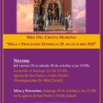 Novena , Misa y Procesión en honor al «Señor de los Milagros» Novena , Misa y Procesión en honor al «Señor de los Milagros»