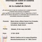 Charla Informativa: Sobre el sistema escolar de la ciudad de Zürich Charla Informativa: Sobre el sistema escolar de la ciudad de Zürich
